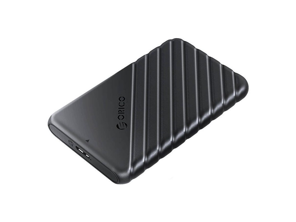 Orico 25PW1 HDD/SSD 2,5", 5 Gbps, gabinete USB-A para USB Micro-B (preto)