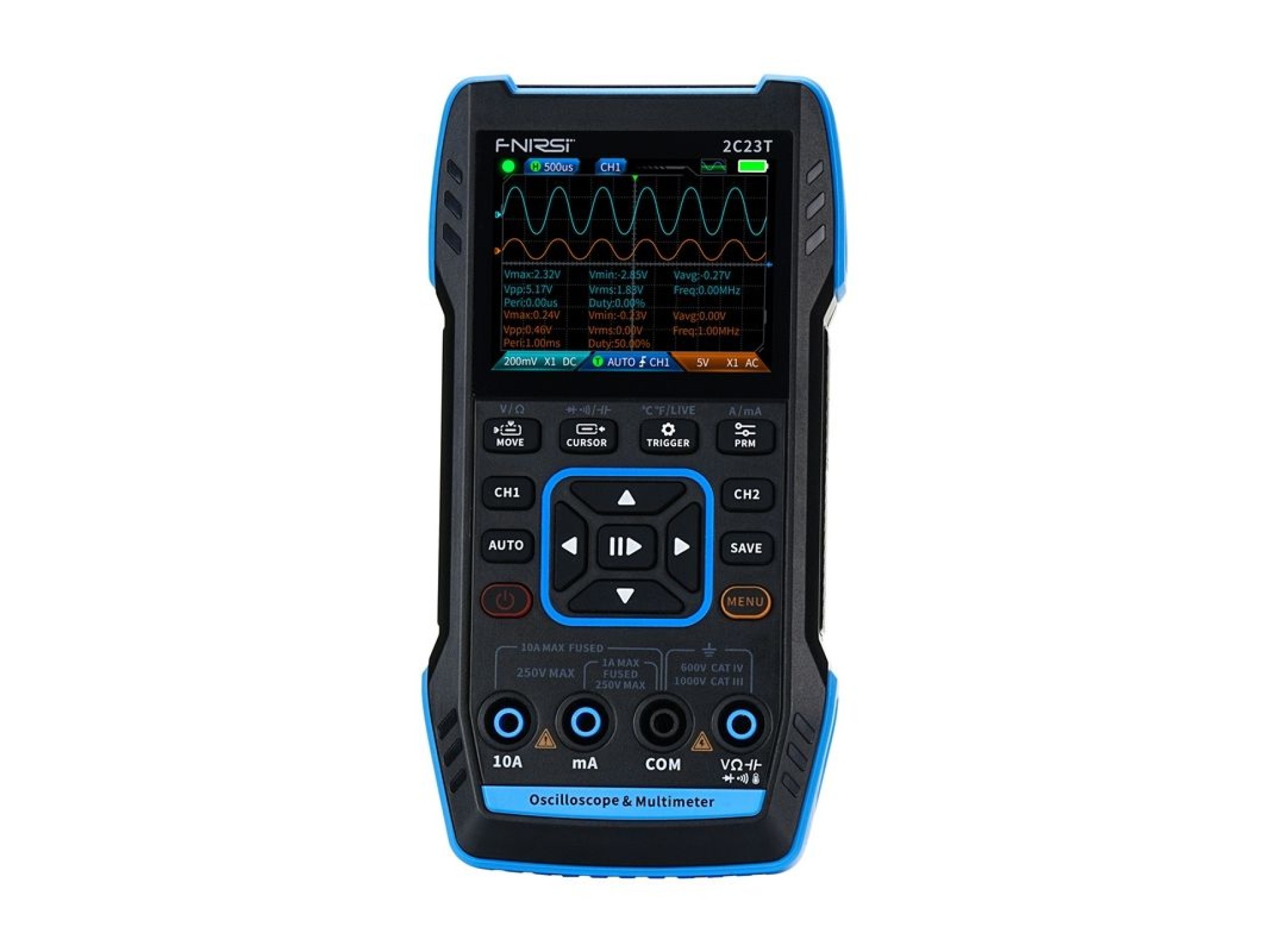 Portable 3-in-1 oscilloscope FNIRSI 2C23T multimeter signal generator