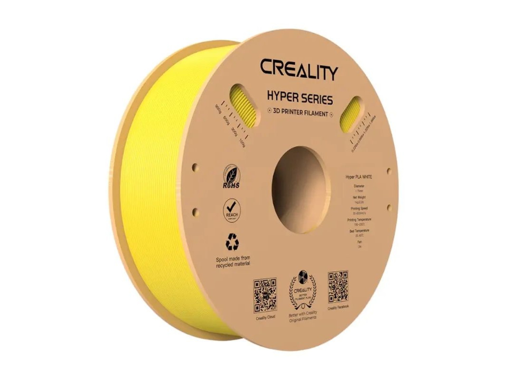 Filamento Hyper PLA Creality (Amarelo)