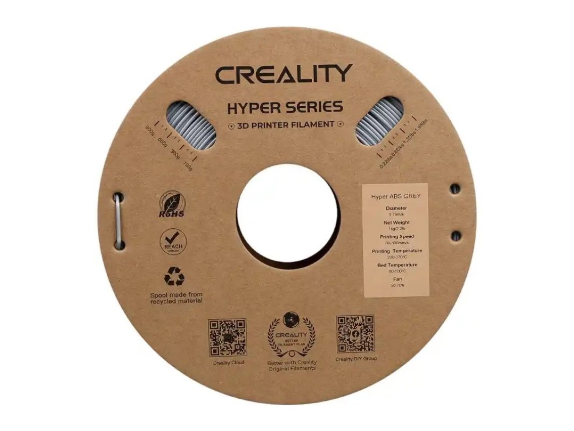 Filamento Hyper ABS Creality (Cinza)