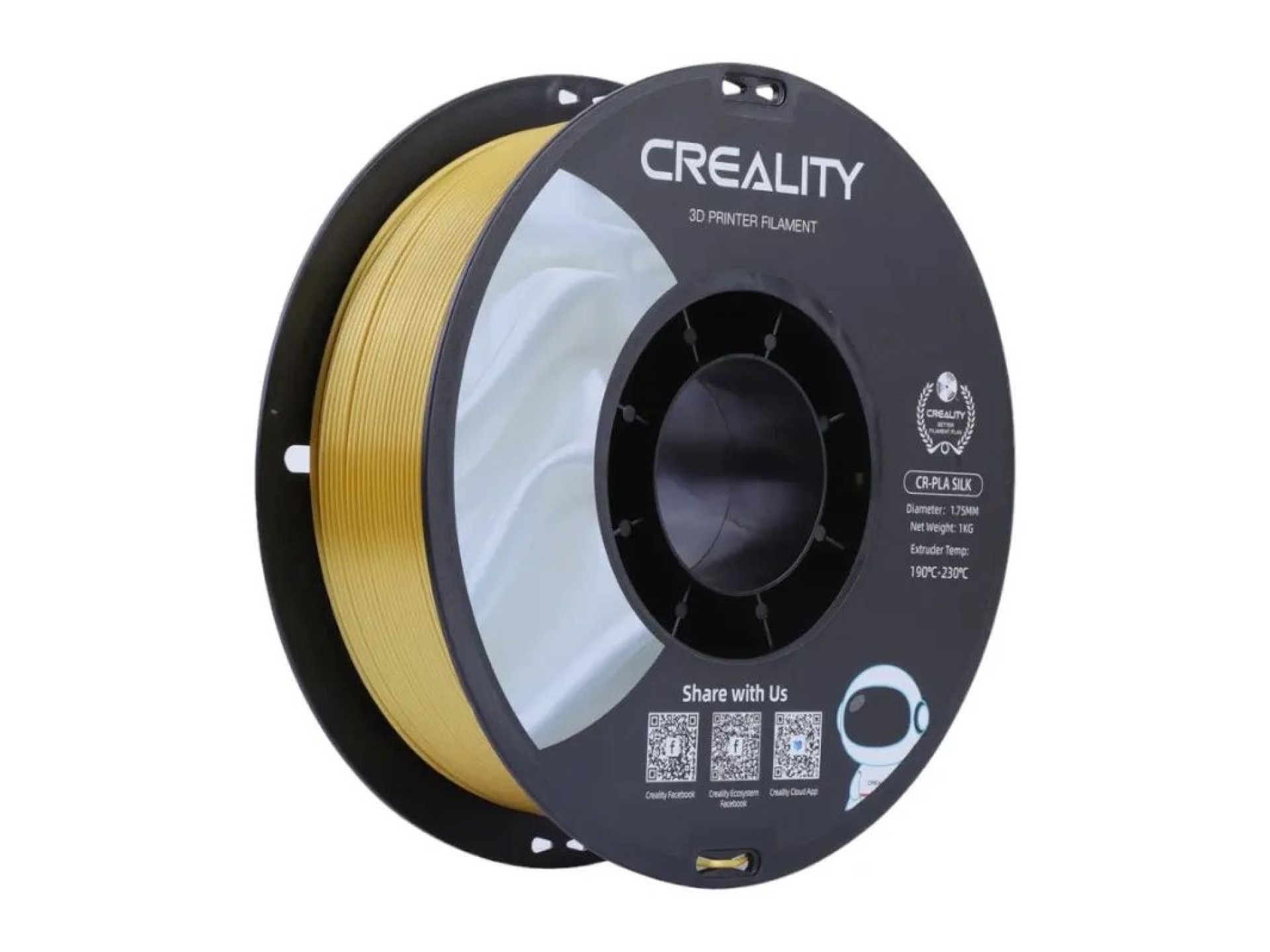 Filamento PLA CR-Silk Creality (dorado)