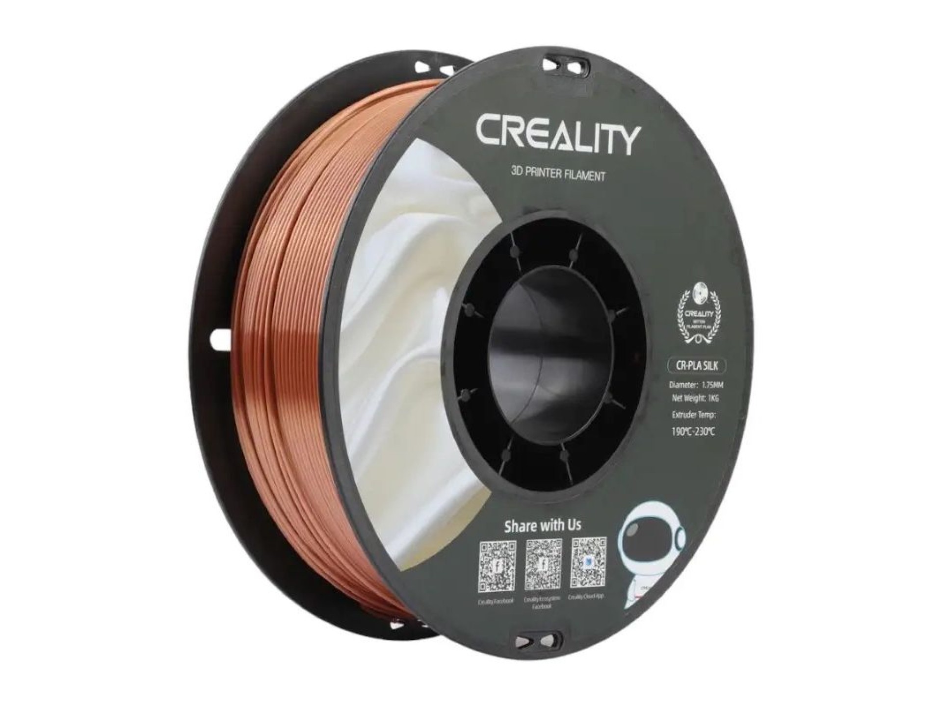 CR-Silk PLA Filament Creality (Red Copper)