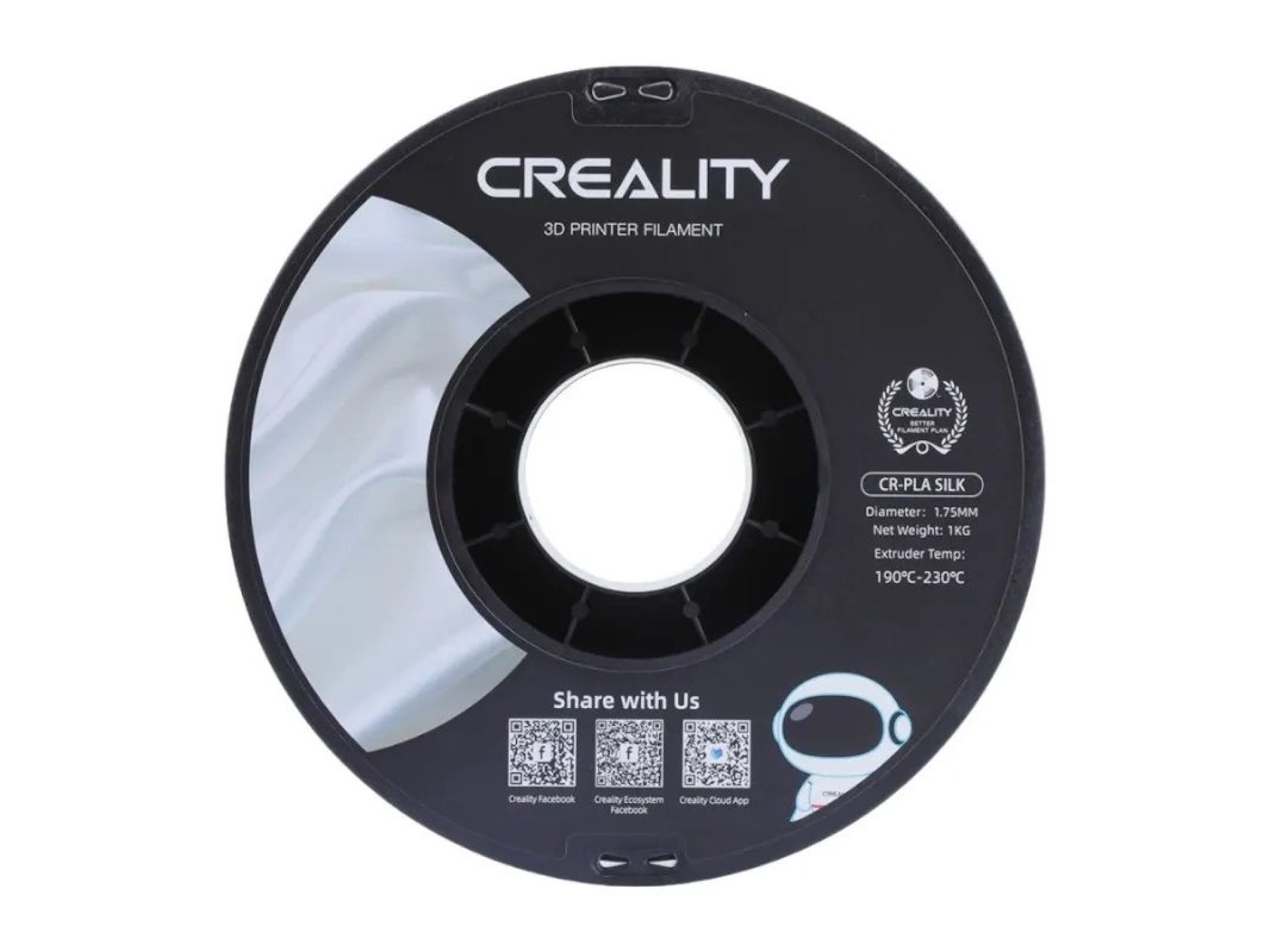 Filamento PLA CR-Silk Crellity (Plata)
