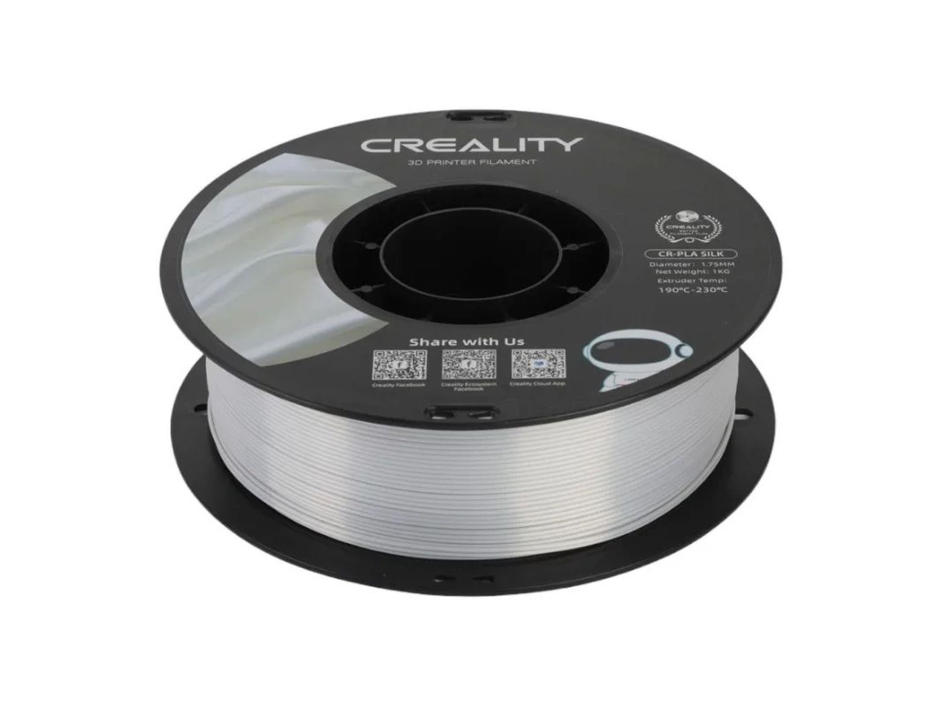 Filamento PLA CR-Silk Crellity (Plata)