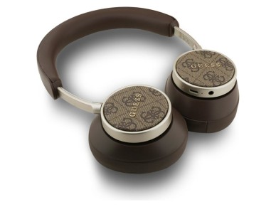 Auriculares inal�mbricos supraaurales Guess Bluetooth 4G con el logo cl�sico - Marr�n