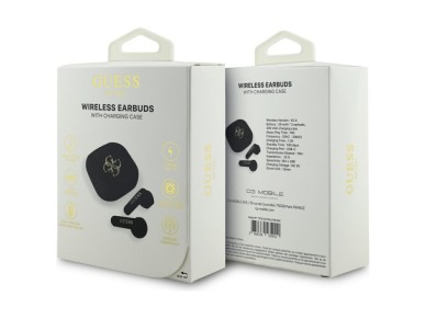 Guess 4G Metal Logo TWS wireless headphones - black Guess 4G Metal Logo TWS wireless headphones - black