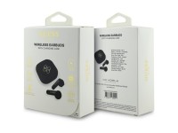 Fones de ouvido sem fio Guess 4G Metal Logo TWS - preto