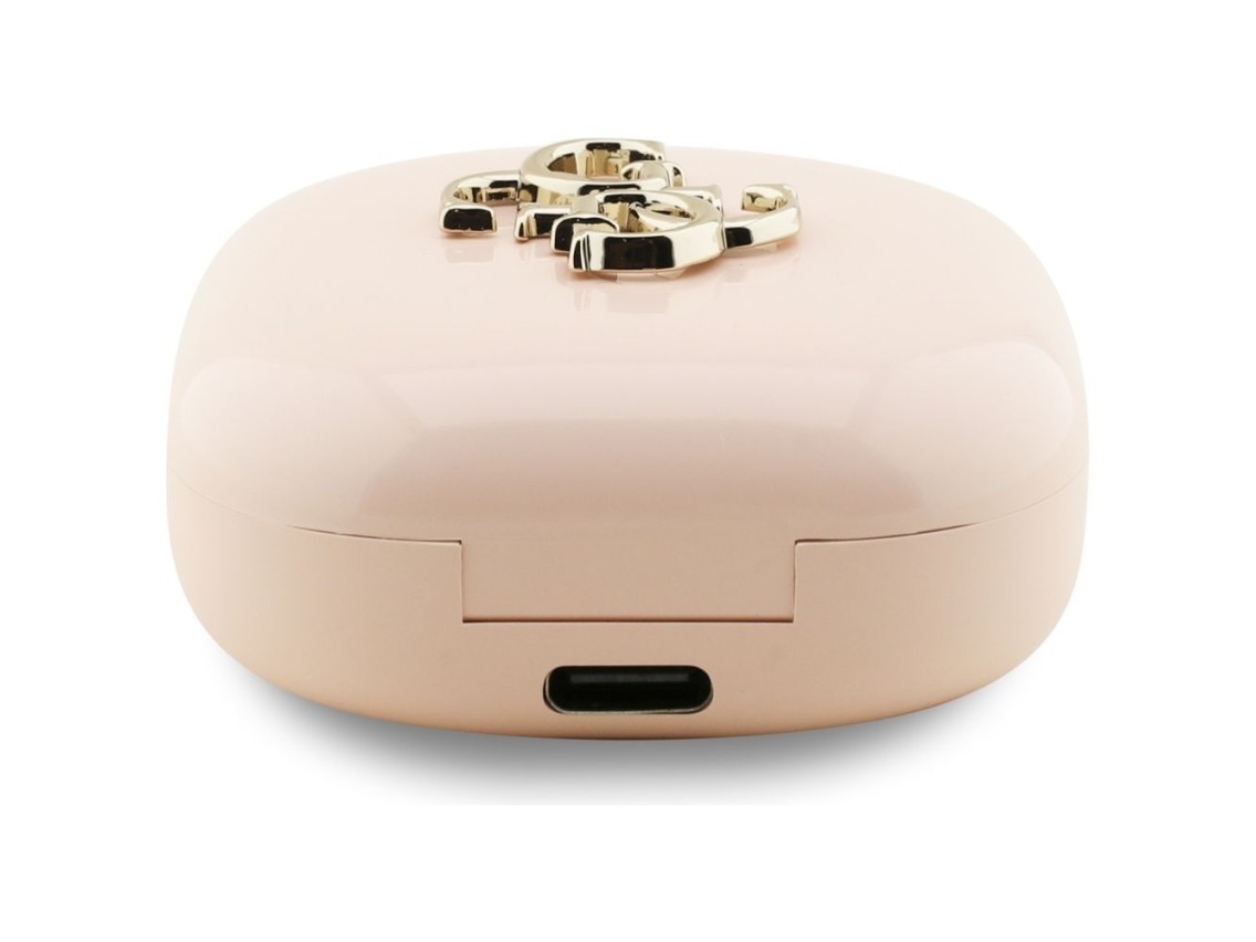 Guess 4G Metal Logo TWS Wireless Headphones - Pink