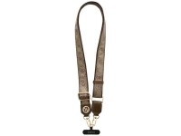 Guess Universal CBDY 4G Tether Patch Strass Metal Logo Phone Lanyard - Brown
