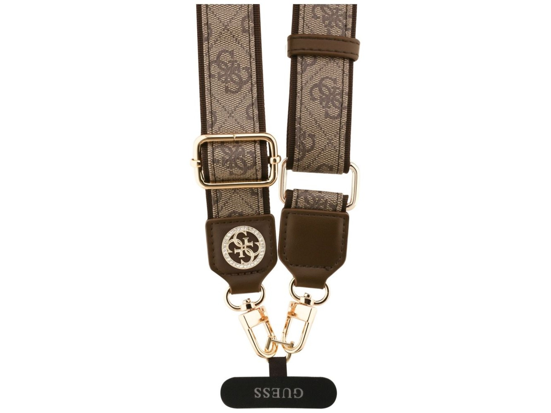 Parche universal Guess CBDY 4G Tether Patch con logo metálico Strass para teléfono - Marrón
