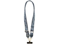 Guess Universal CBDY 4G Tether Patch Strass Metal Logo Phone Lanyard - Blue