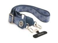 Guess Universal CBDY 4G Tether Patch Strass Metal Logo Phone Lanyard - Blue Guess Universal CBDY 4G Tether Patch Strass Metal Logo Phone Lanyard - Blue
