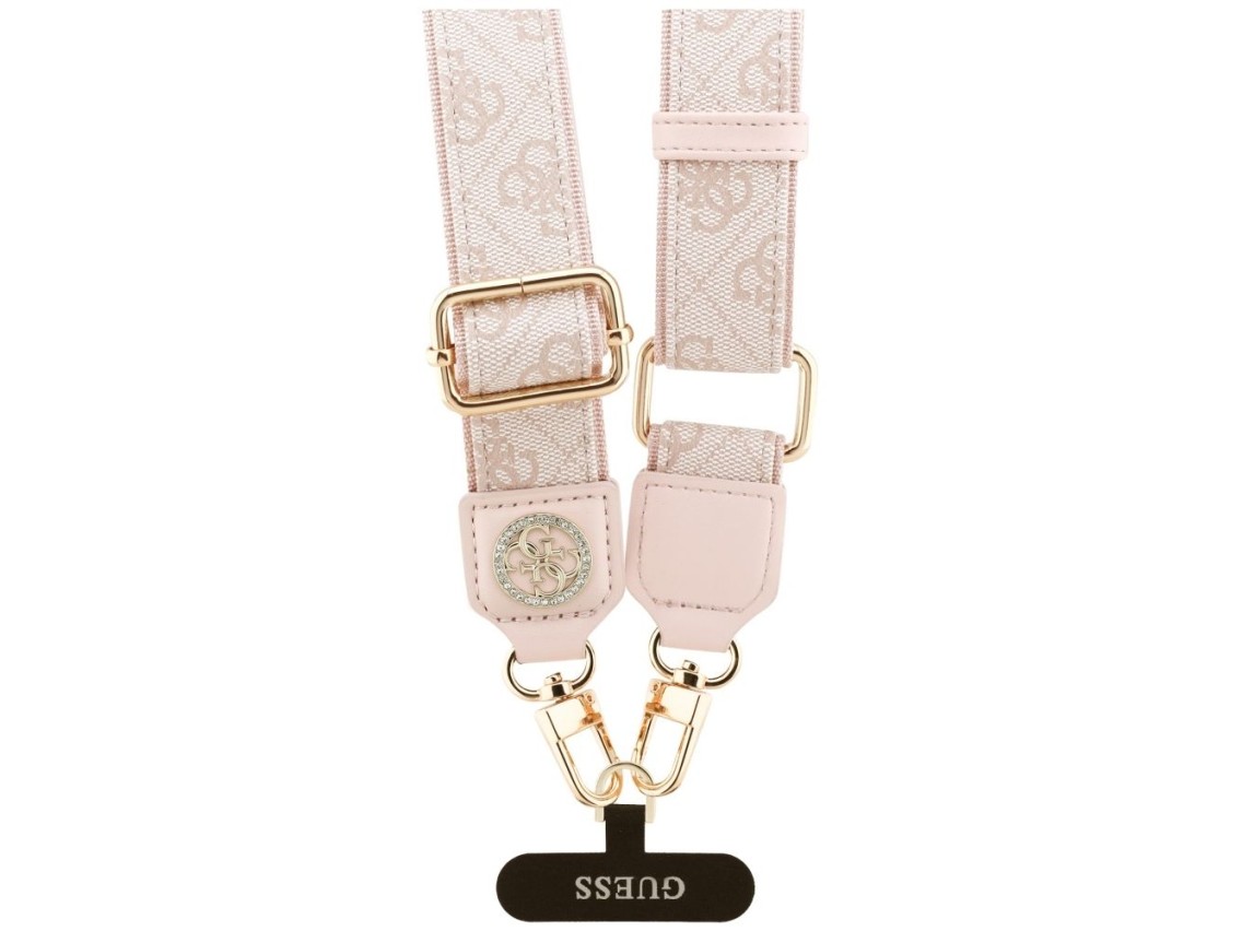 Parche universal Guess CBDY 4G Tether Patch con logo metálico Strass - Rosa
