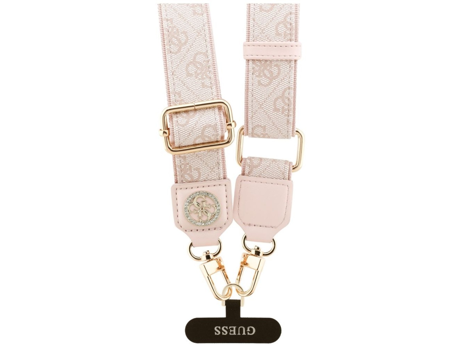 Parche universal Guess CBDY 4G Tether Patch con logo metálico Strass - Rosa