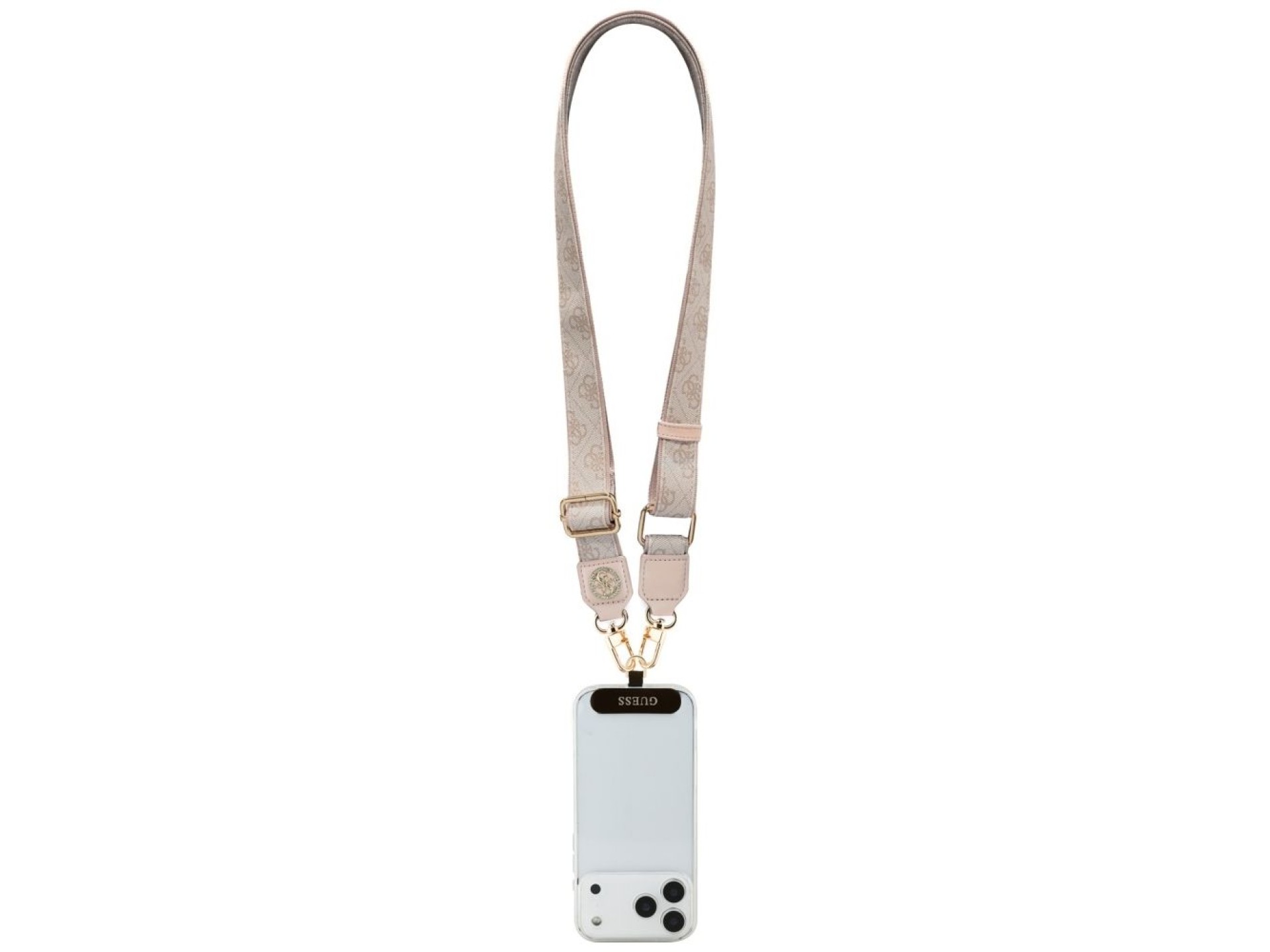 Parche universal Guess CBDY 4G Tether Patch con logo metálico Strass - Rosa