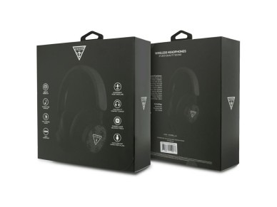 Guess 4G Triangle Logo Bluetooth Over-Ear Headphones - Black Guess 4G Triangle Logo Bluetooth Over-Ear Headphones - Black