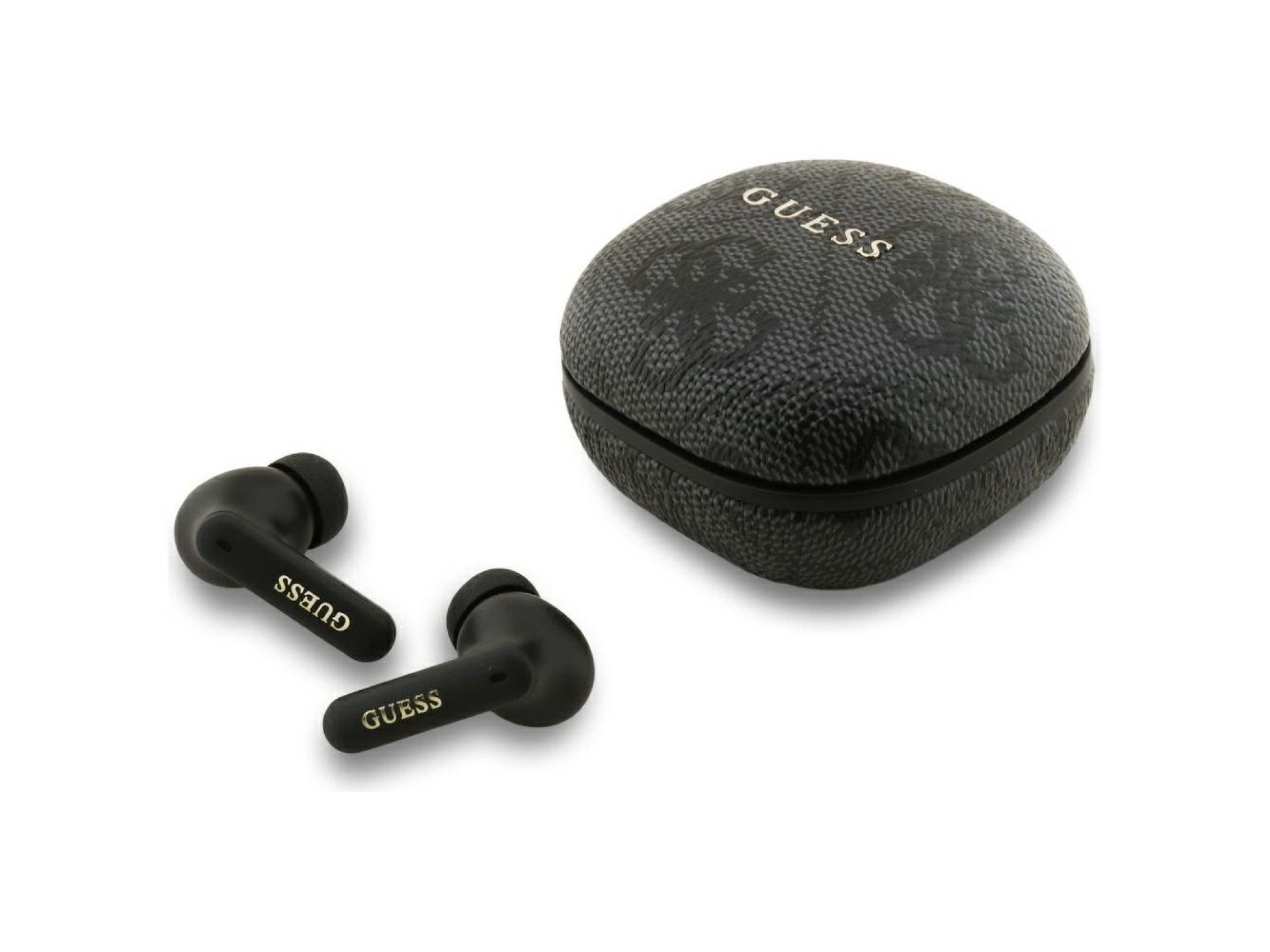 Guess 4G Classic Metal Logo TWS ENC Headphones - Black