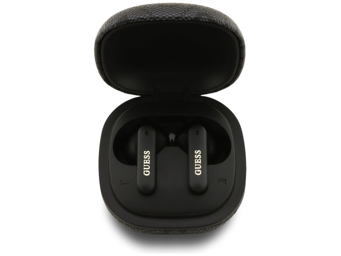 Guess 4G Classic Metal Logo TWS ENC Headphones - Black