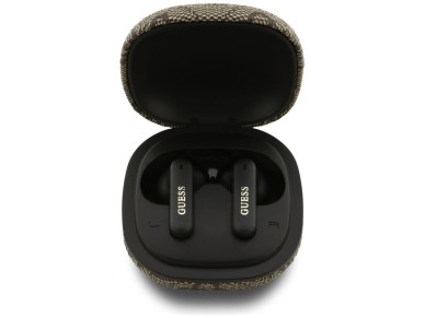 Auriculares inalámbricos Guess 4G Classic con logo metálico y cancelación de ruido - Marrón Auriculares inalámbricos Guess 4G Classic con logo metálico y cancelación de ruido - Marrón