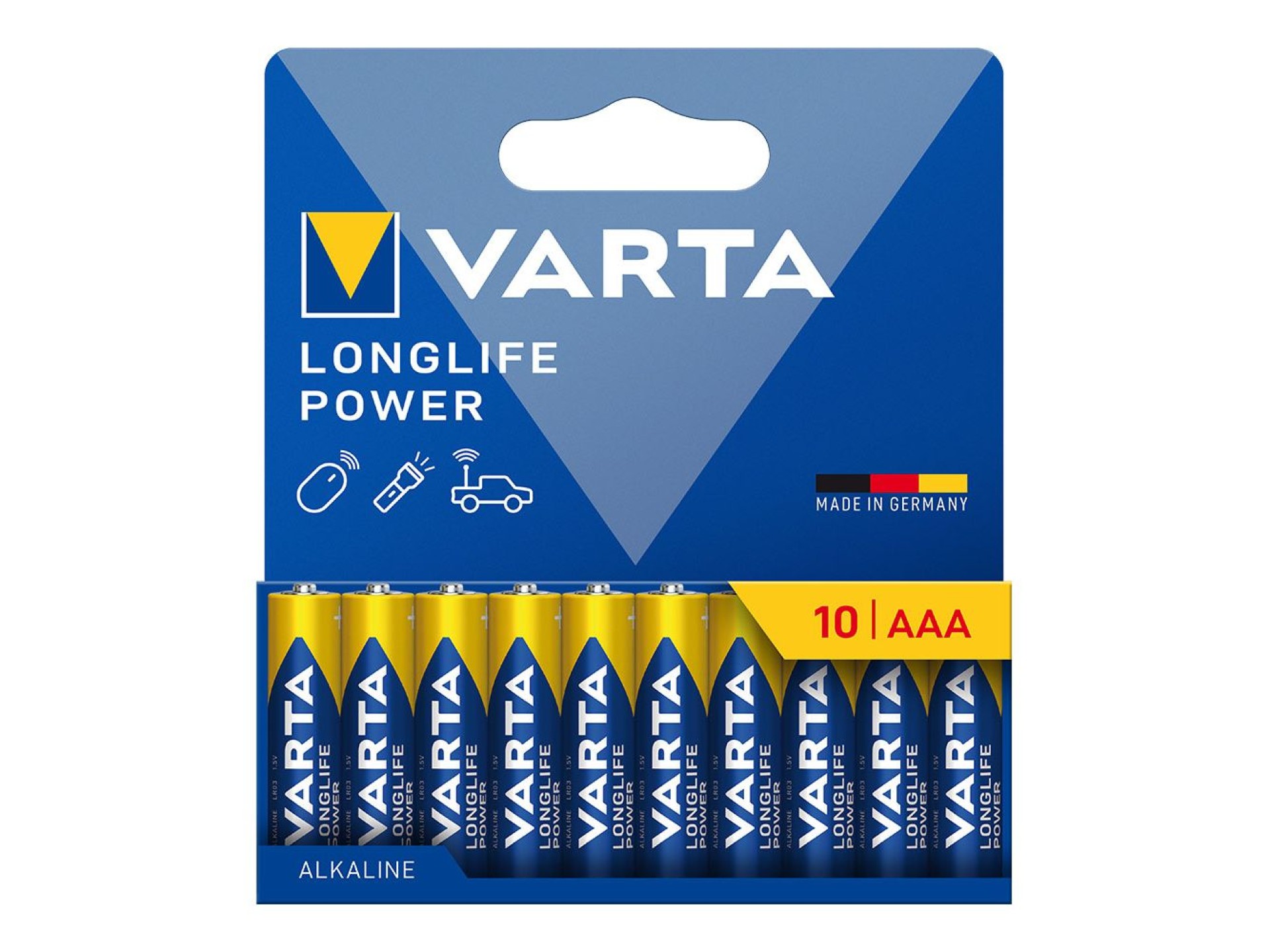 Pilha alkalina longlife power aaa - lr03 (cartão blister unidades) ø10,5 x 44,5 mm