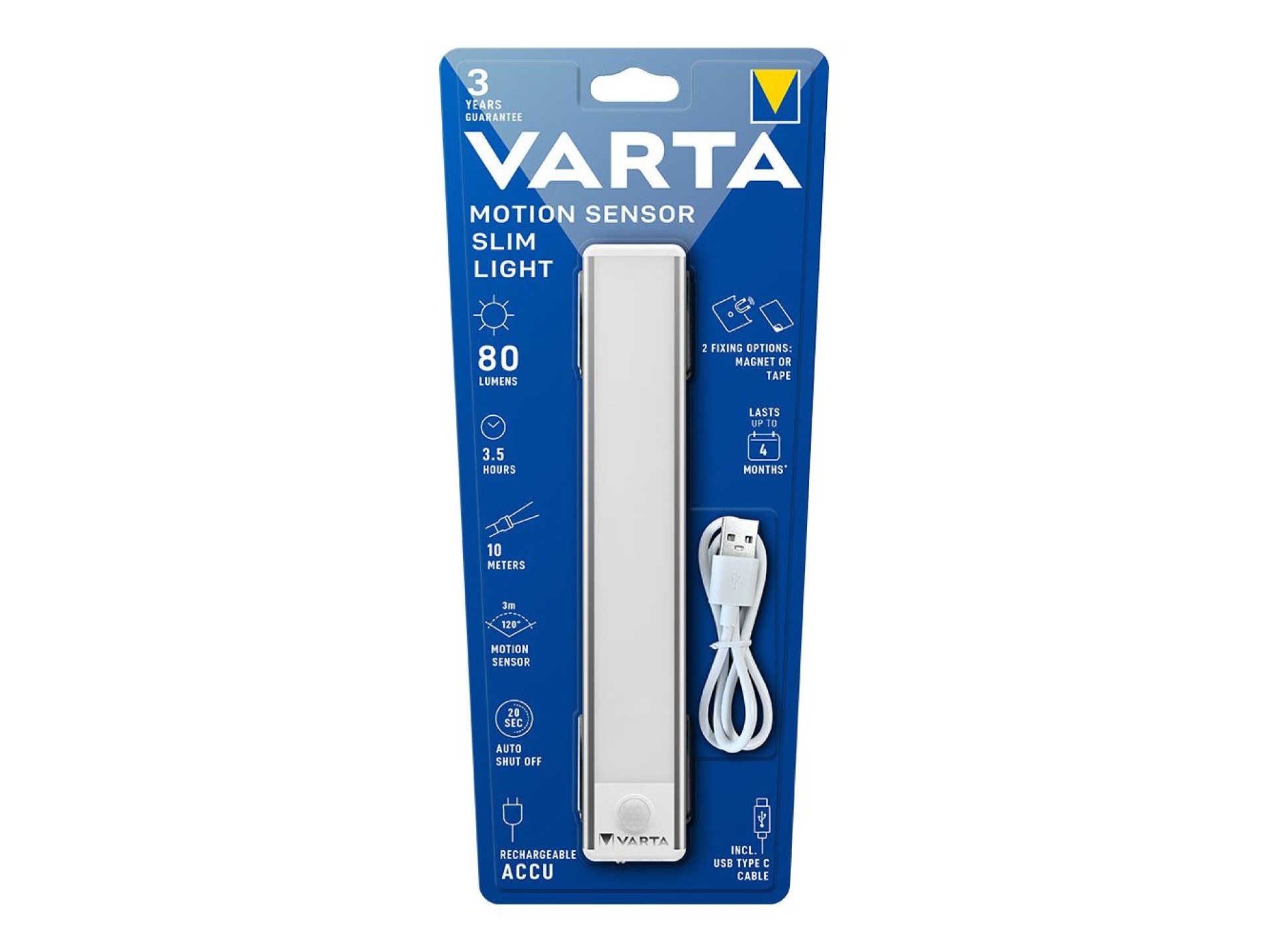 Piloto de noche con sensor de movimiento alargado