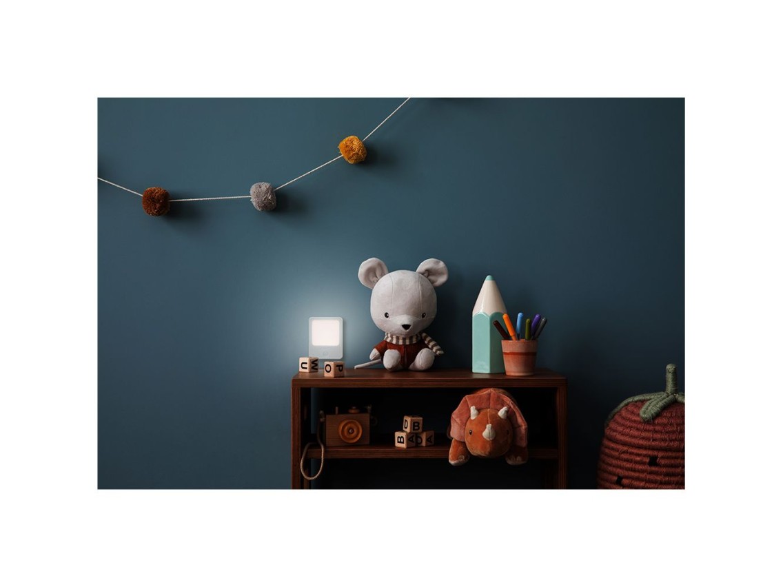 Night light with motion sensor and plug