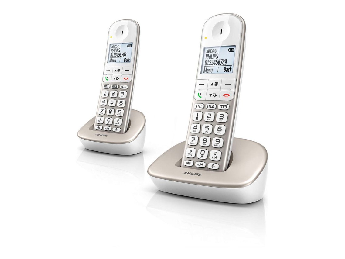 Tel�fono duo inal�mbrico xl4902s blanco y gris