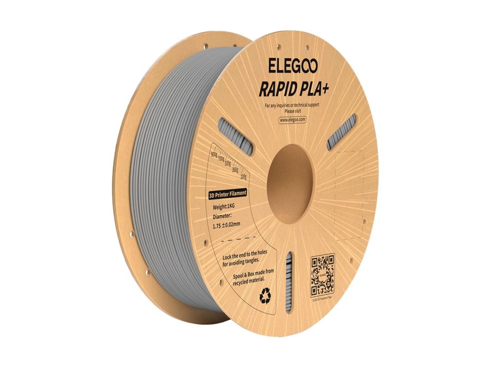 Filamento ELEGOO Rapid PLA+ (gris)