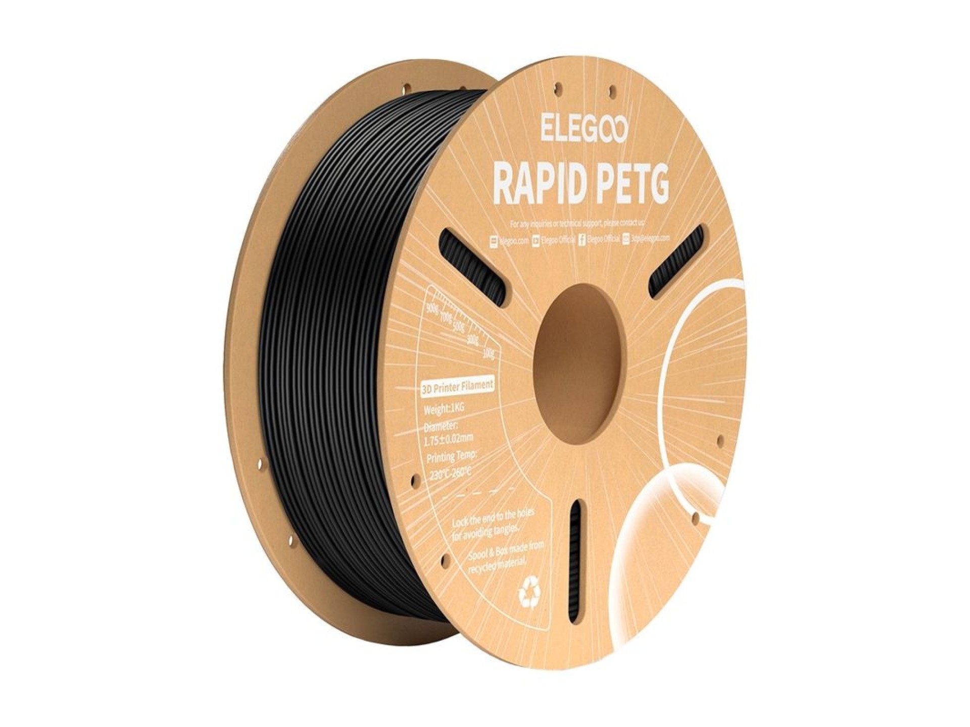 ELEGOO Rapid PETG Filament (Black)