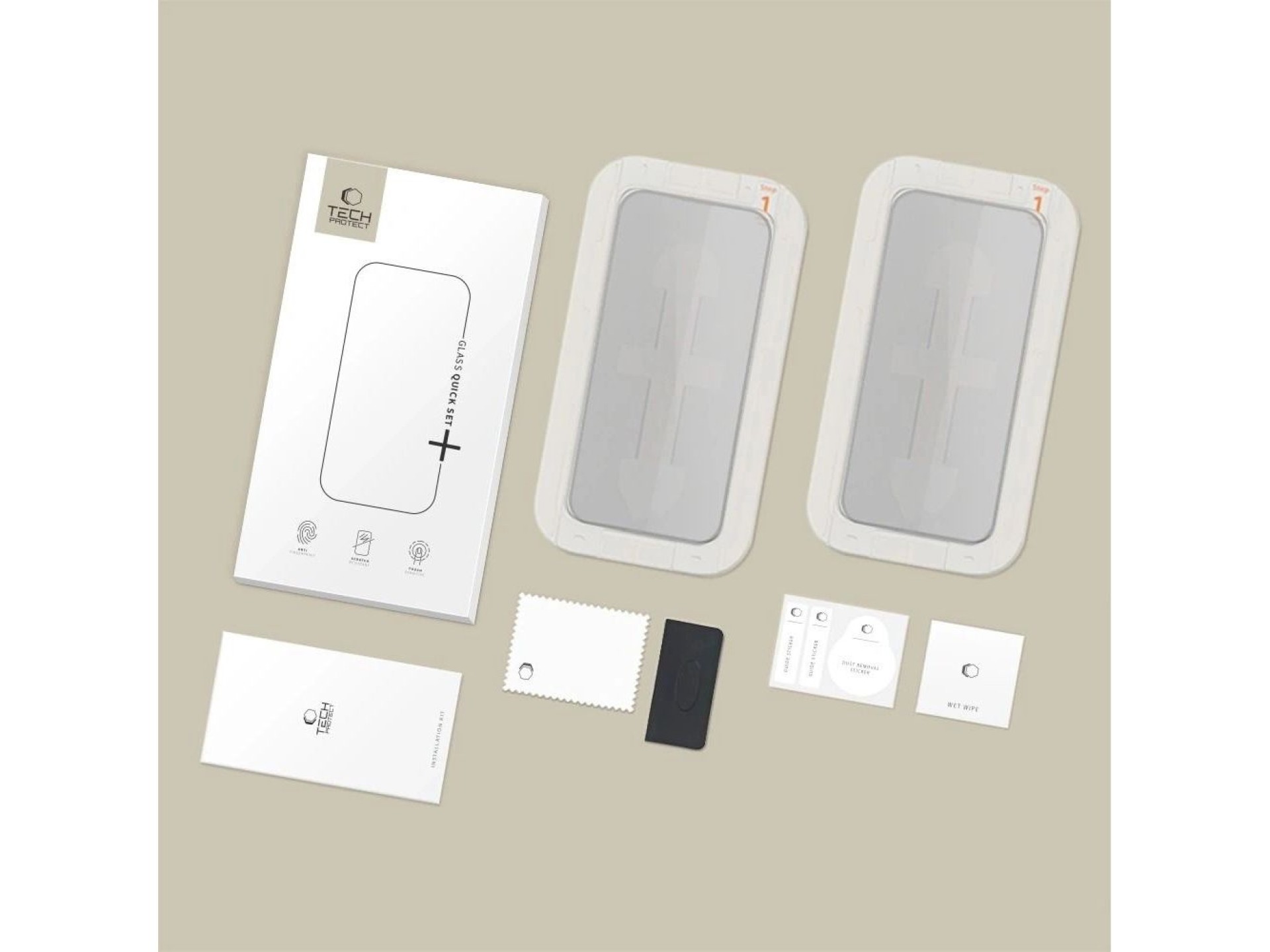 Tech-Protect Quick Set Spy+ Privacy Glass 2-pack for iPhone 14 Pro