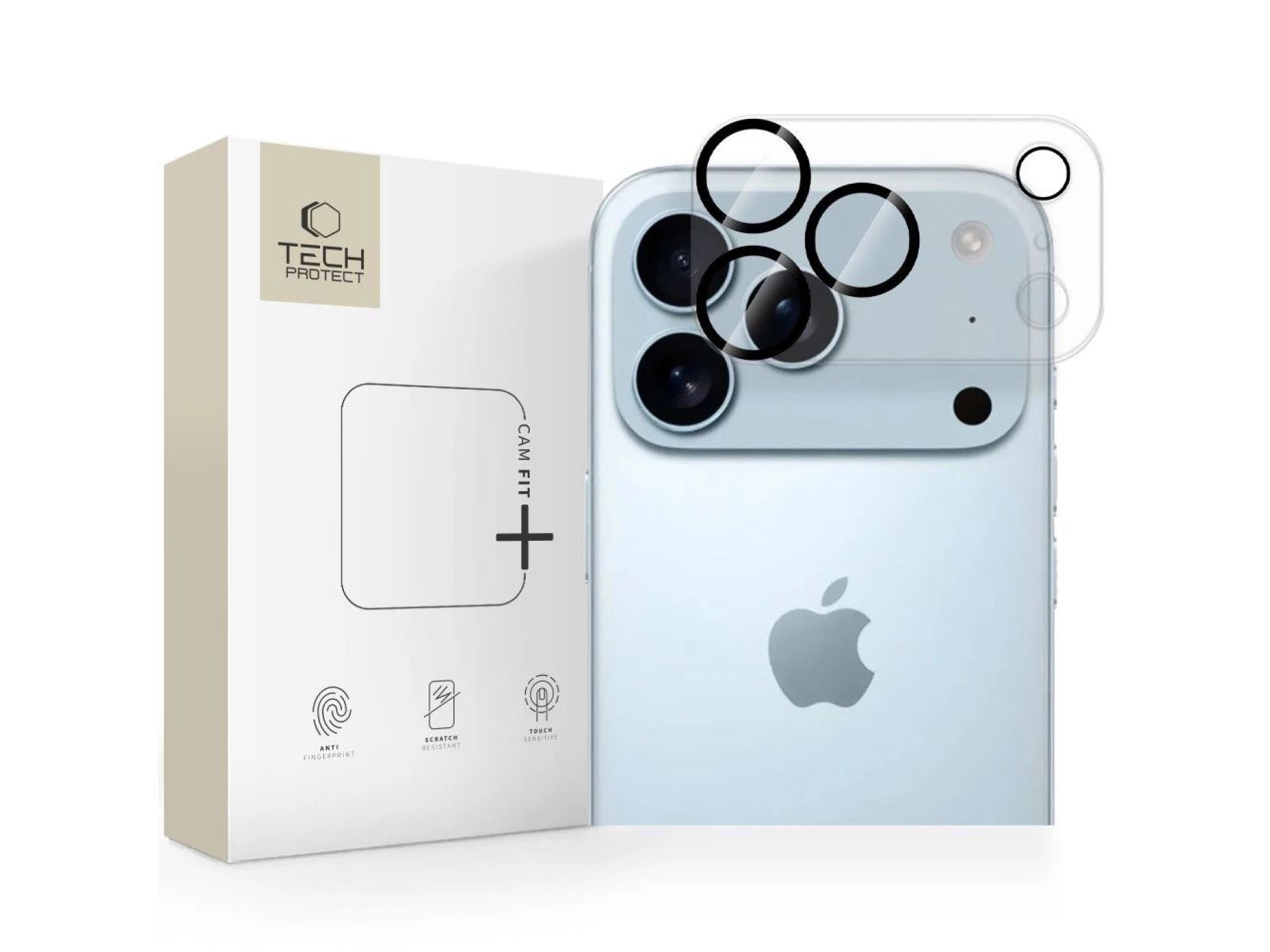 Tech-Protect Cam Fit+ Camera Cover for iPhone 17 Pro Max - Clear