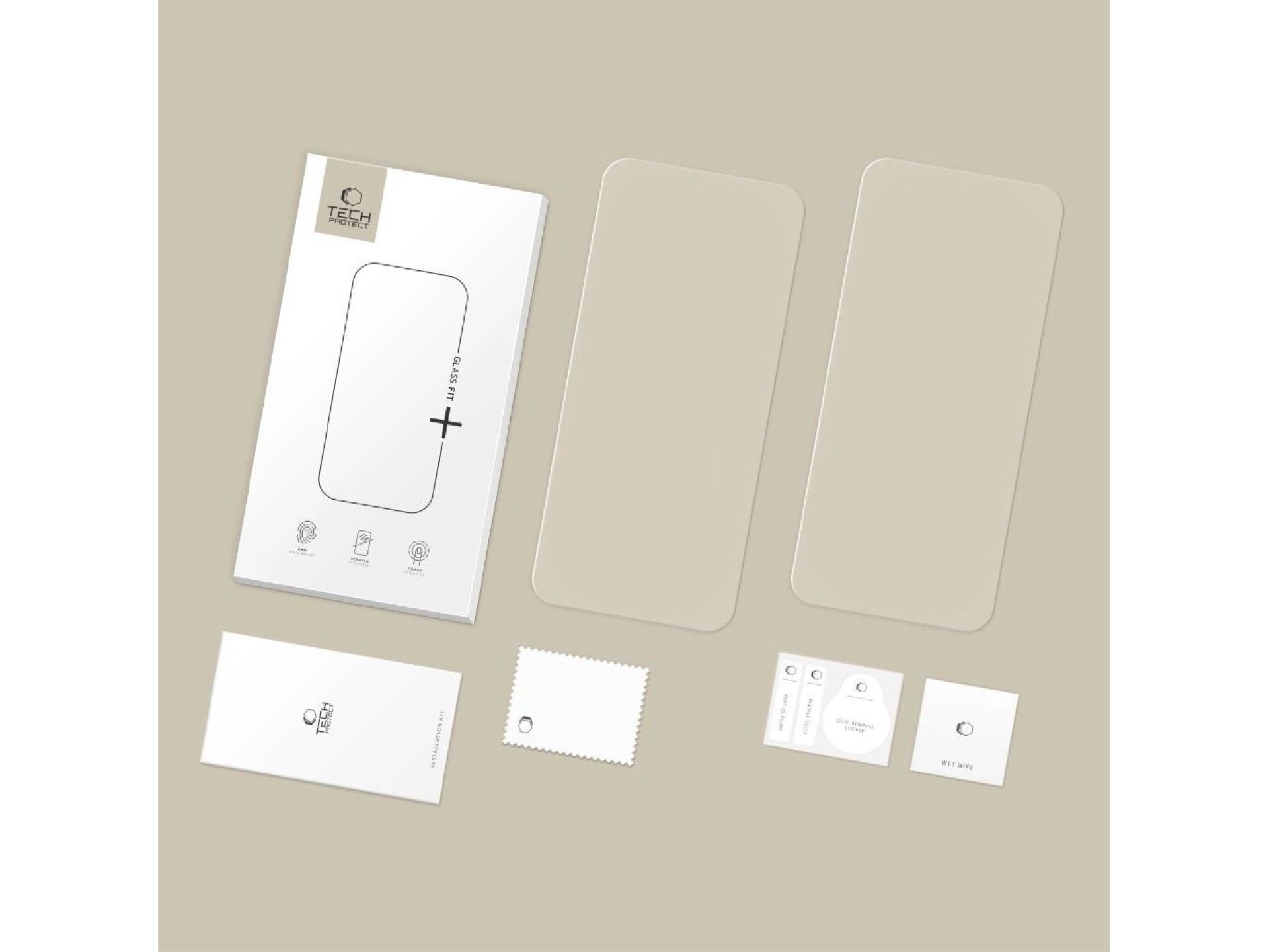 Tech-Protect Glass Fit+ 2-pack tempered glass for iPhone 16 Pro Max / 17 Pro Max - transparent