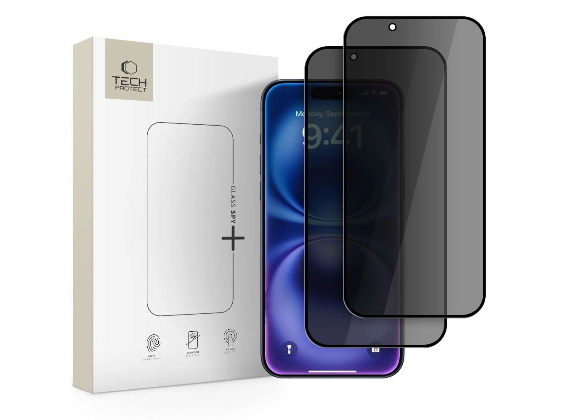 Paquete de 2 protectores de privacidad Tech-Protect Glass Spy+ para iPhone 17 Air