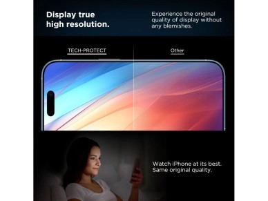 Tech-Protect Quick Set+ 2-pack tempered glass for iPhone 17 - black Tech-Protect Quick Set+ 2-pack tempered glass for iPhone 17 - black