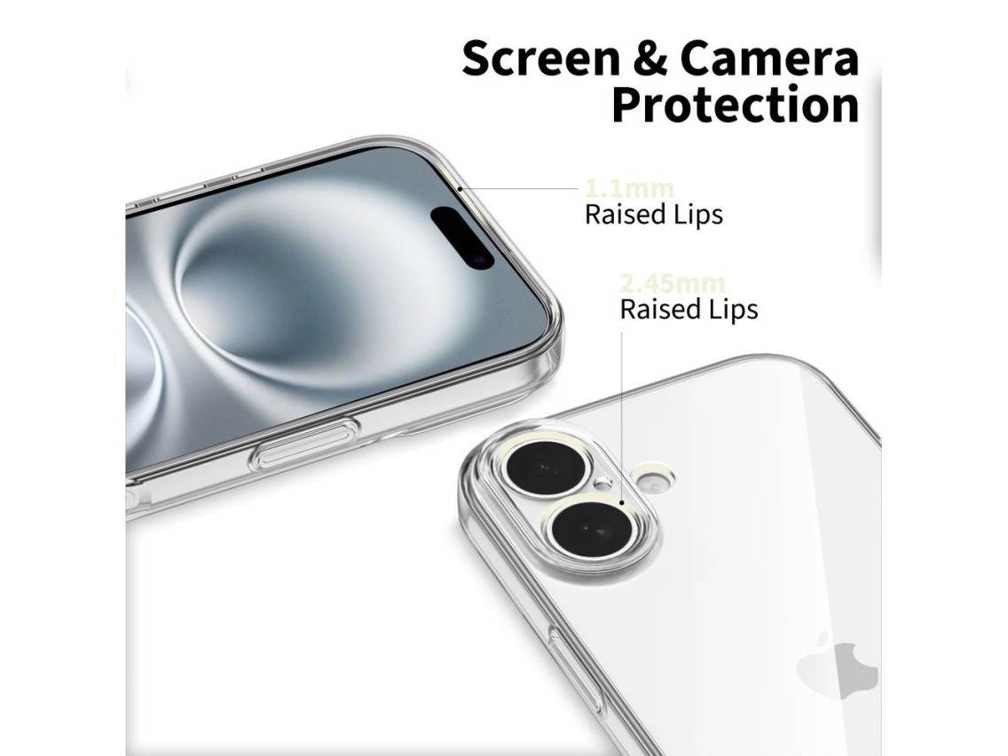 Capa Tech-Protect FlexAir para iPhone 17 - Transparente