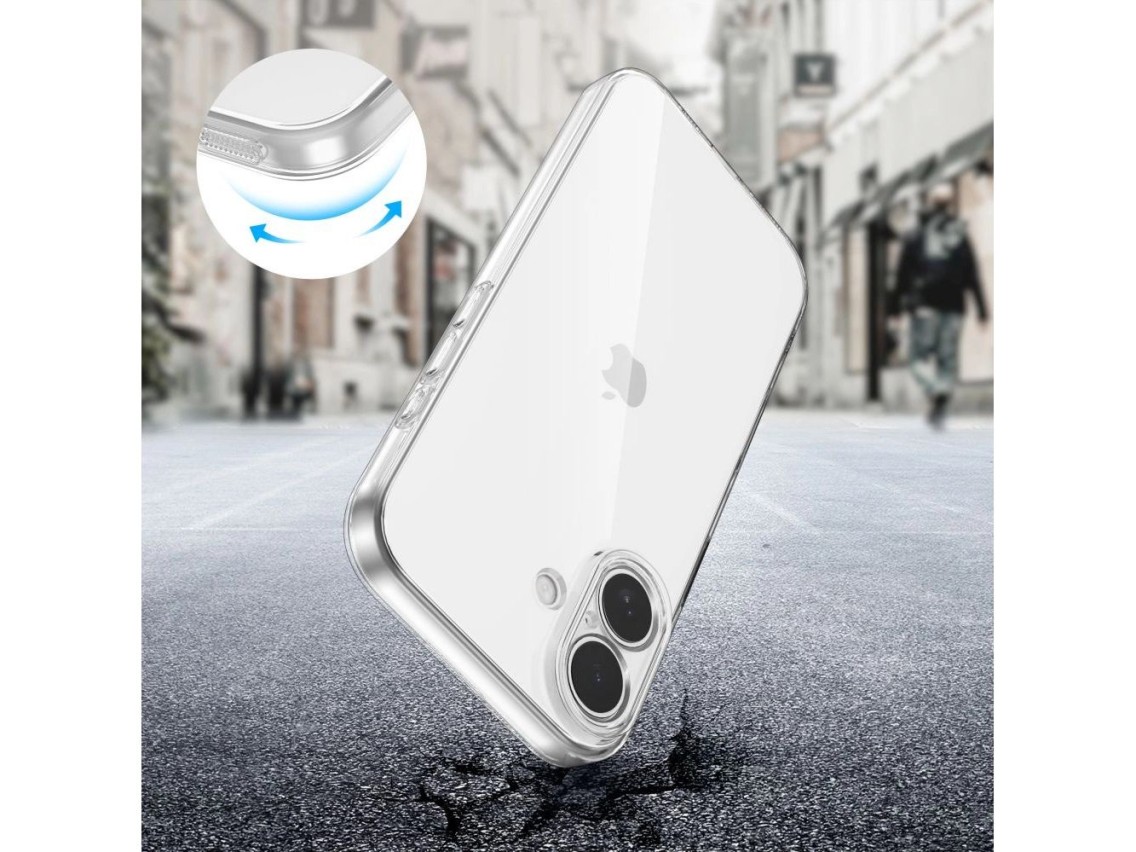 Capa Tech-Protect FlexAir para iPhone 17 - Transparente