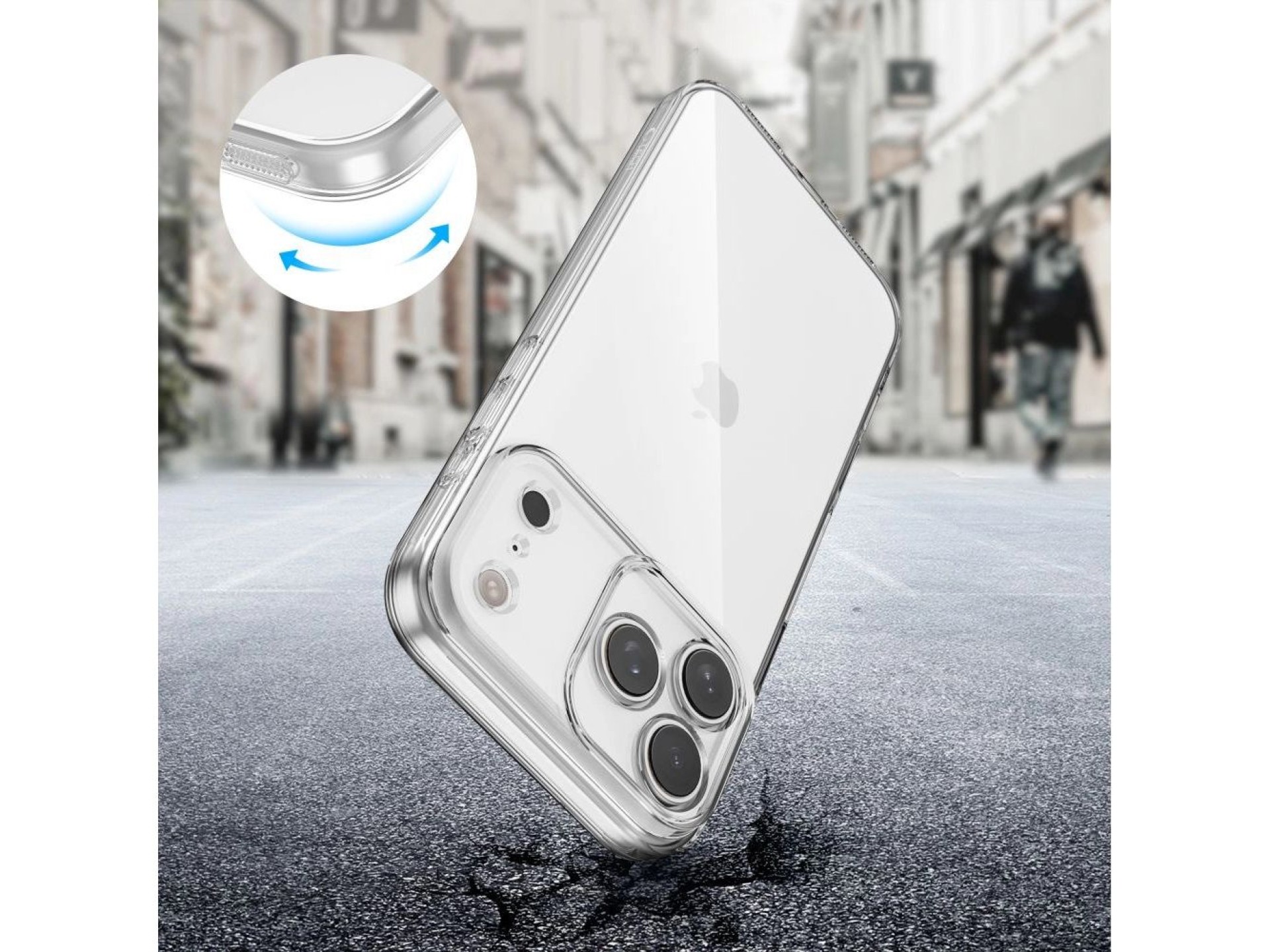 Capa Tech-Protect FlexAir para iPhone 17 Pro - Transparente