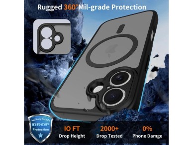 Capa Tech-Protect BasicMag MagSafe para iPhone 17 - Preto Fosco