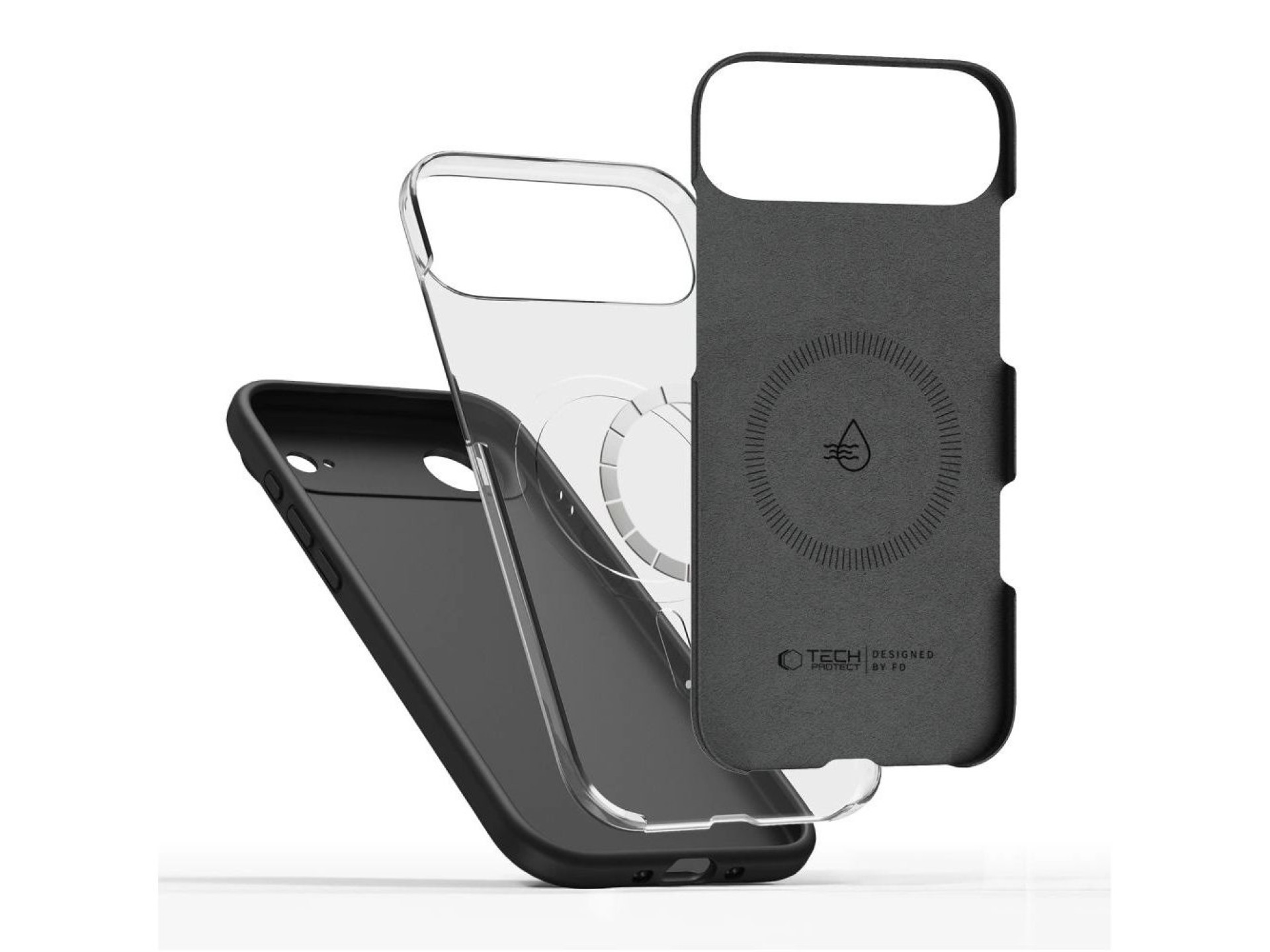 Funda de silicona Tech-Protect MagSafe para iPhone 17 Air - Negra