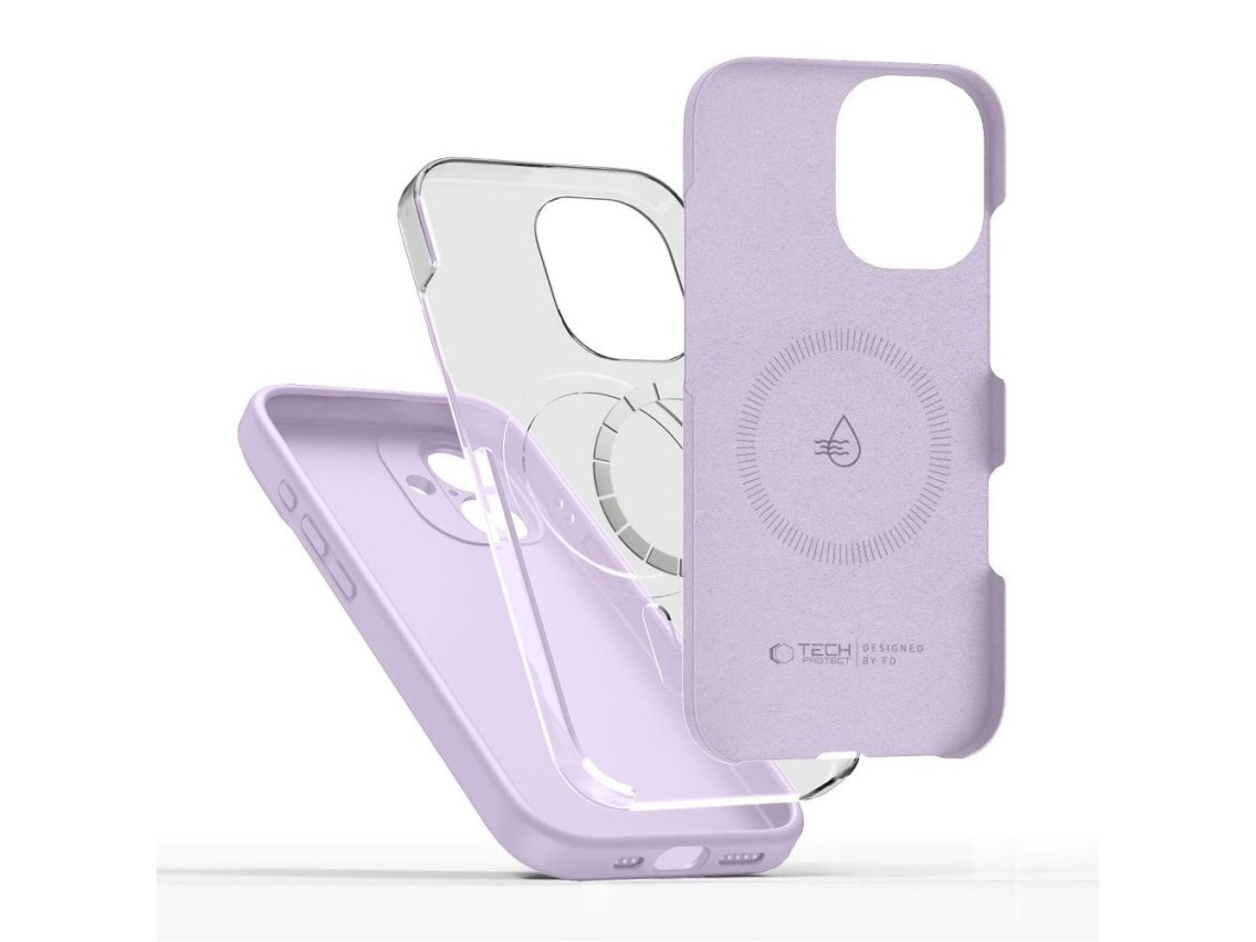 Tech-Protect Silicone MagSafe Case for iPhone 17 - Purple