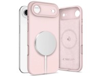Capa de silicone MagSafe Tech-Protect para iPhone 17 Air - Rosa