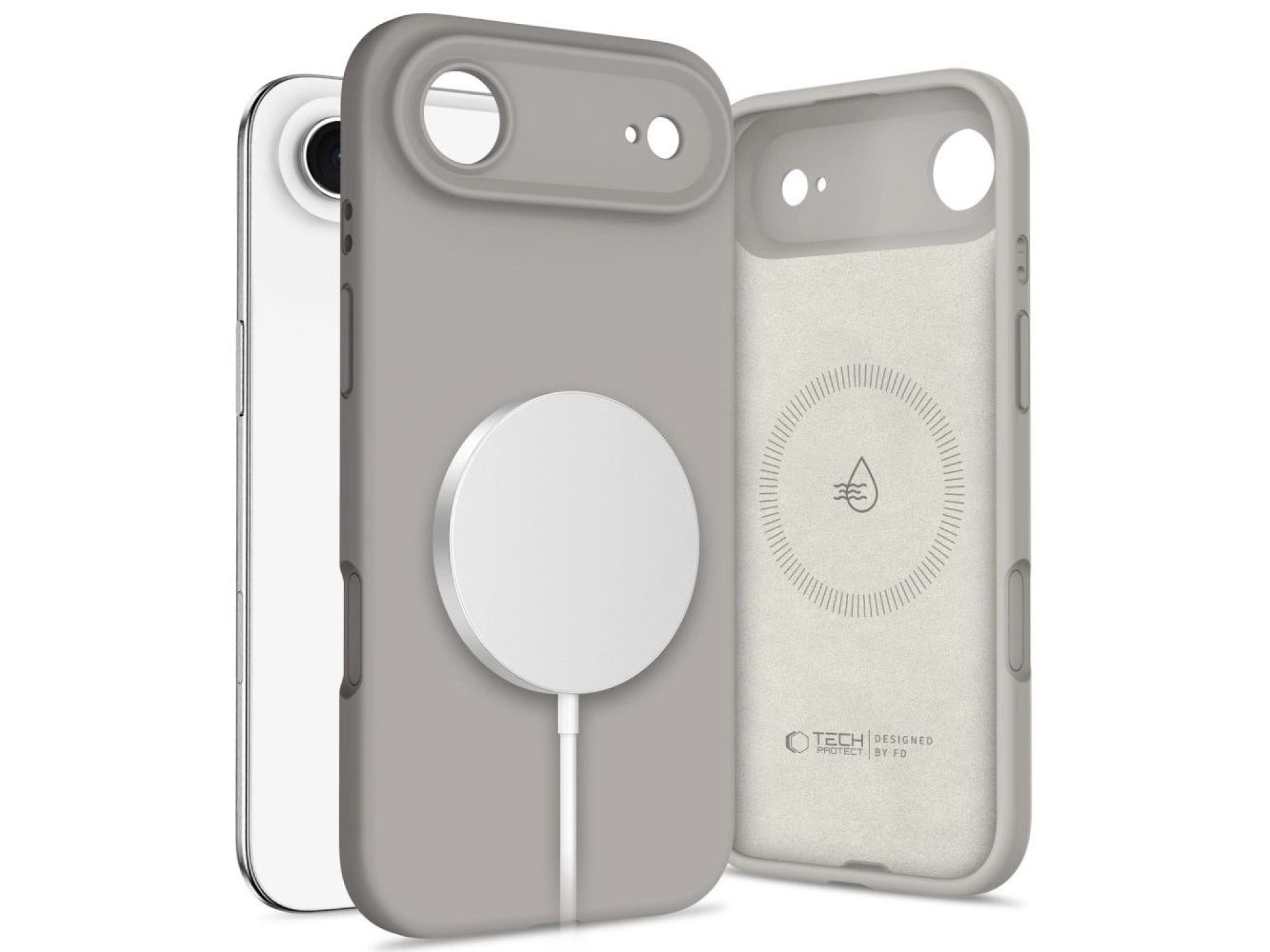 Funda de silicona Tech-Protect MagSafe para iPhone 17 Air - Gris