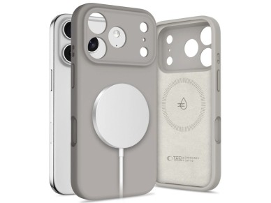 Funda de silicona Tech-Protect MagSafe para iPhone 17 Pro - Gris Funda de silicona Tech-Protect MagSafe para iPhone 17 Pro - Gris
