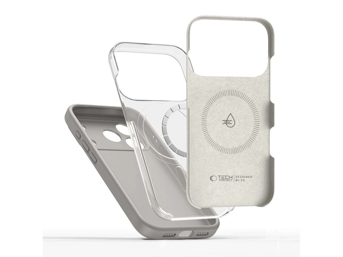 Tech-Protect Silicone MagSafe Case for iPhone 17 Pro - Gray
