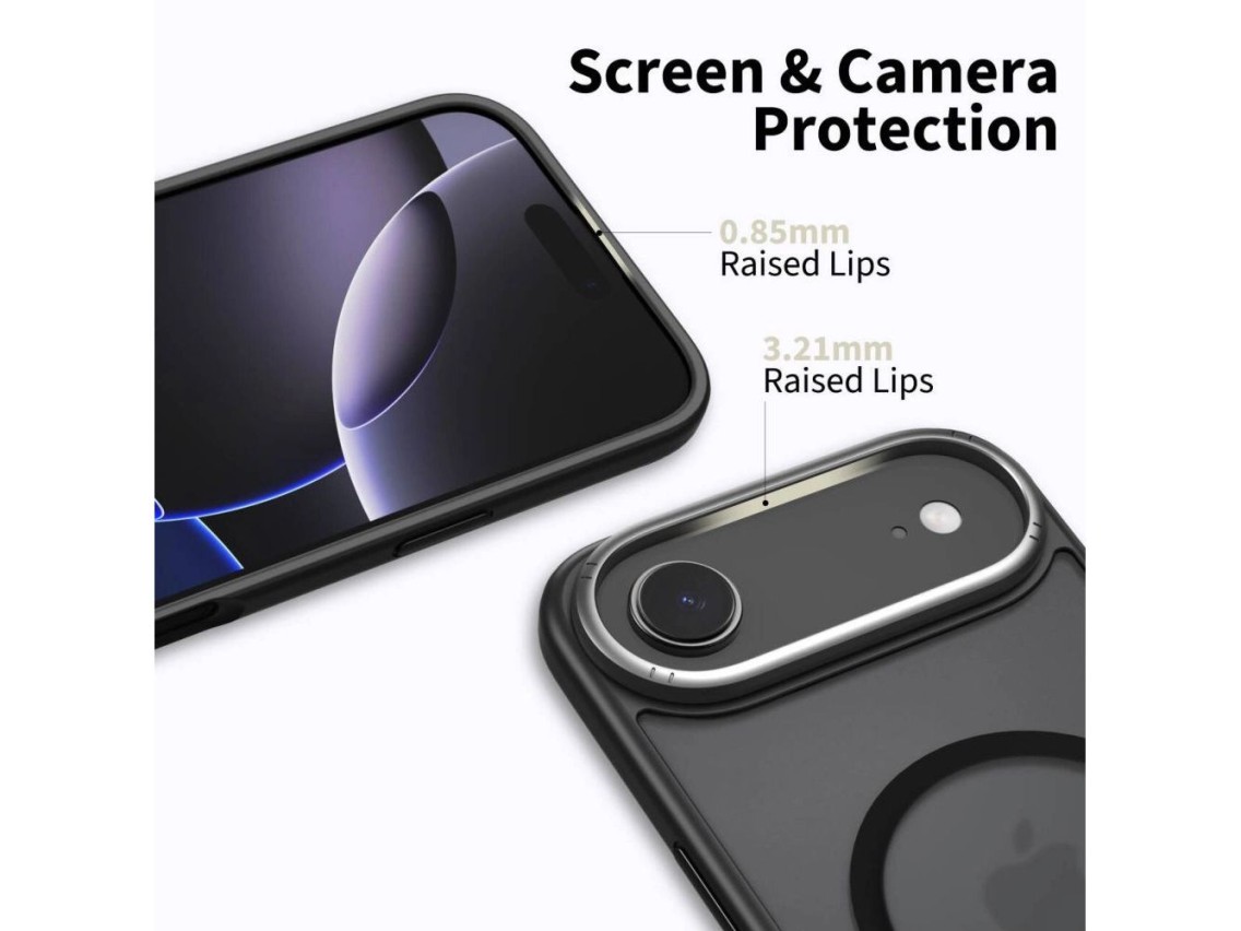 Capa Tech-Protect MagEdge MagSafe para iPhone 17 Air - Preto Fosco