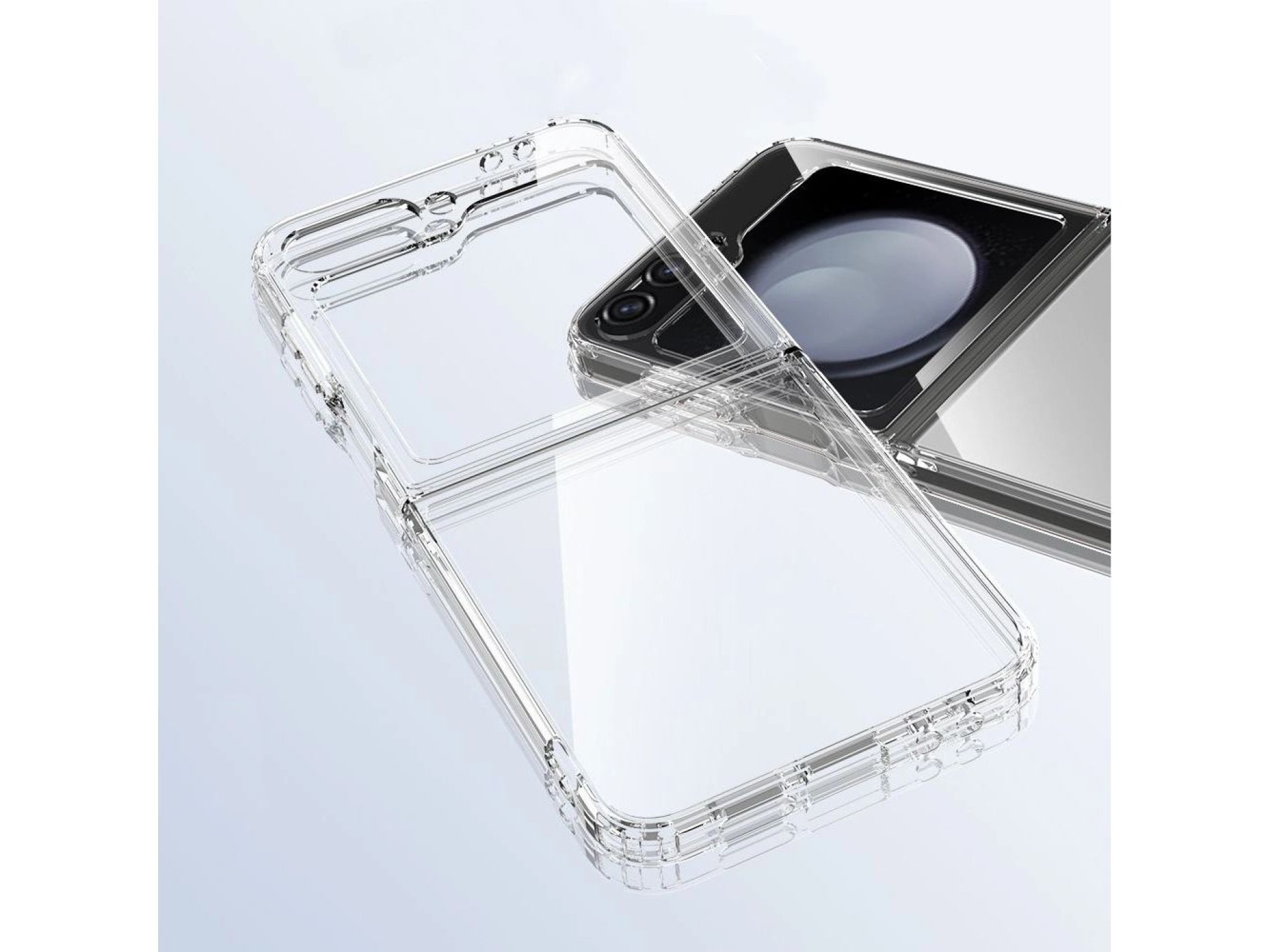 Capa híbrida Tech-Protect FlexAir para Samsung Galaxy Z Flip 6 / 7 FE - Transparente