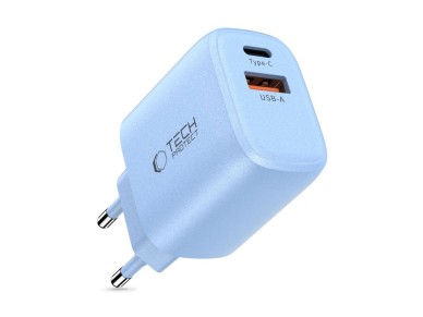 Tech-Protect NCA20 PD 20W QC3.0 USB-A / USB-C Wall Charger - Blue