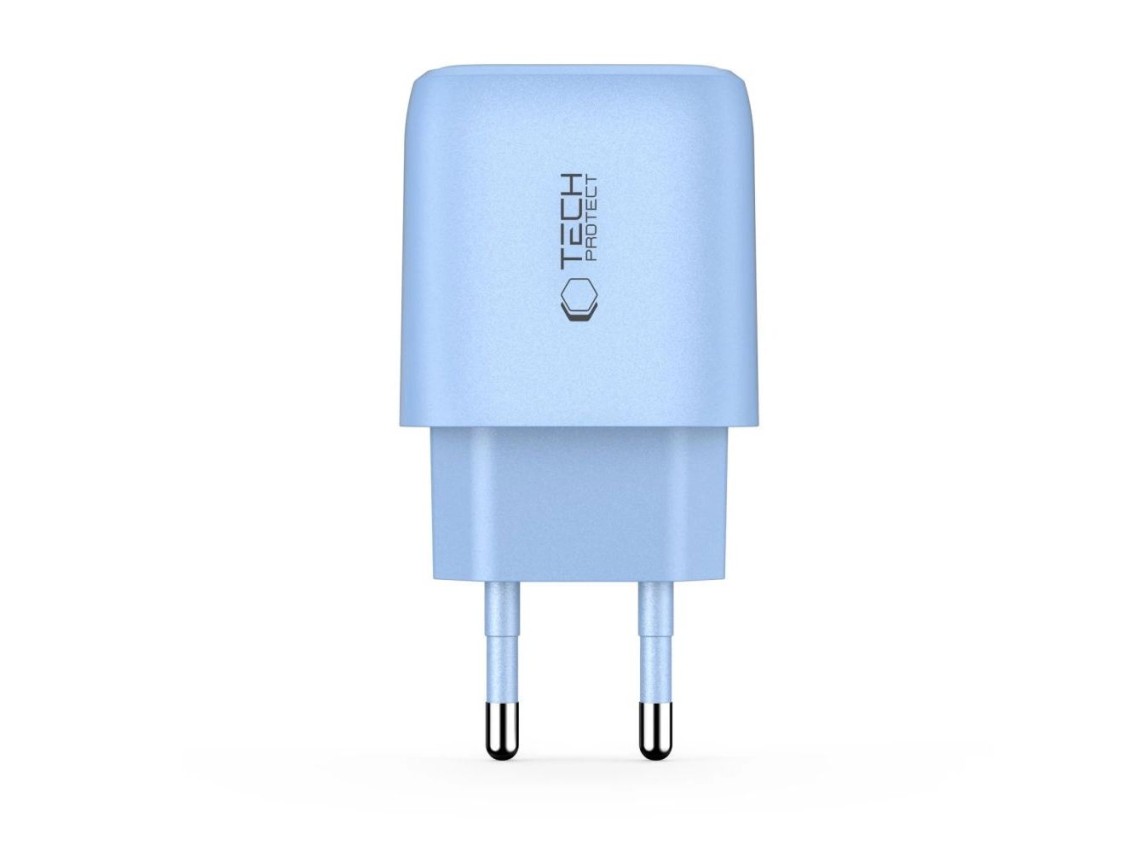 Cargador de pared Tech-Protect NCA20 PD 20 W QC3.0 USB-A/USB-C - Azul