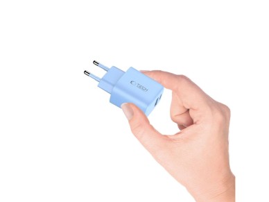 Cargador de pared Tech-Protect NCA30 PD 30 W QC3.0 USB-A/USB-C - Azul