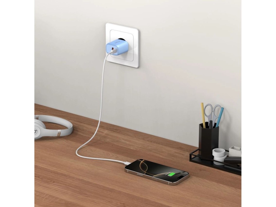 Cargador de pared Tech-Protect NCA30 PD 30 W QC3.0 USB-A/USB-C - Azul